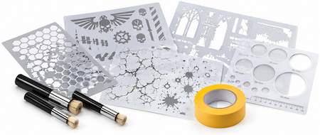 Modelling stencils and templates for airbrushing and model painting